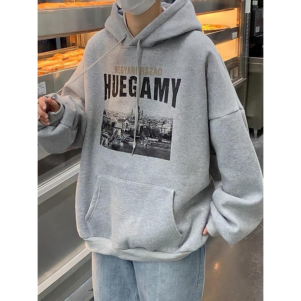 Áo Hoodie Nỉ Ngoại Dây Rút Nam Nữ Unisex HUEGAMY