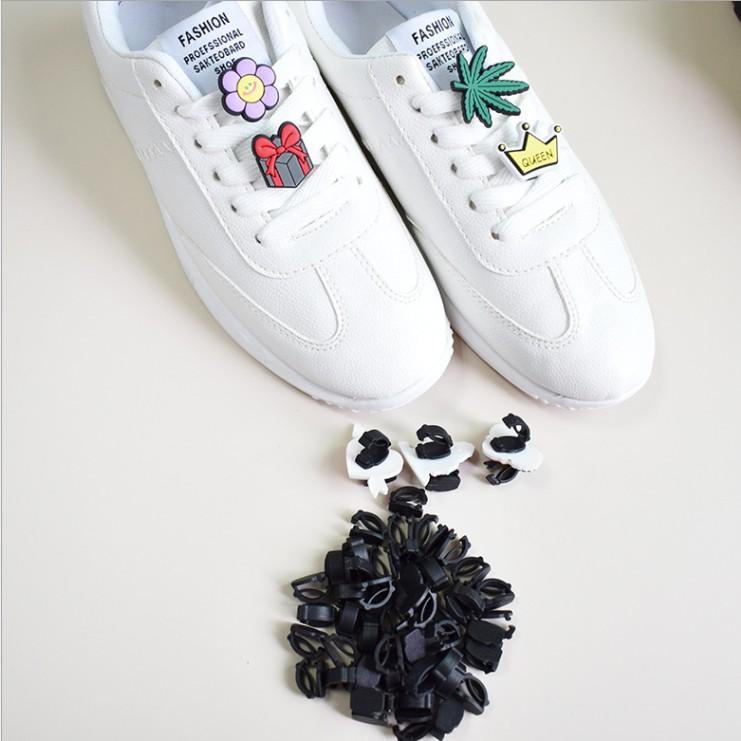 Chuyên Charm * Chốt nhựa gắn charm làm Jibbitz trang trí dây giày, các mẫu khóa zipper