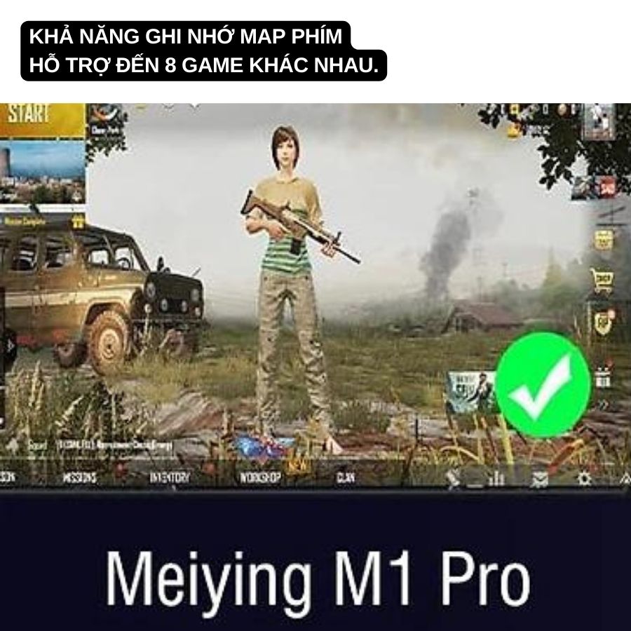 Bộ chuyển đổi game MEIYING-M1 Pro - Thiết bị chuyển đổi phím chuột kết nối điện thoại hỗ trợ hệ điều hành Android, IOSS - Hàng nhập khẩu