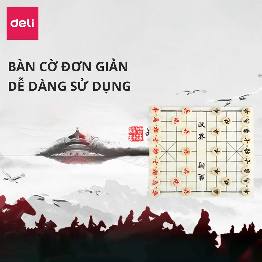 Bàn cờ tướng Deli bằng giấy kèm quân cờ nhựa giúp phát triển trí tuệ - 9565