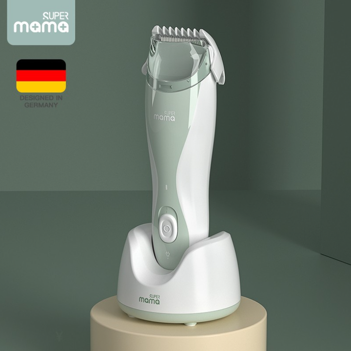 Tông đơ cắt tóc cho bé cao cấp thương hiệu Super Mama - Lưỡi cắt được làm từ gốm Ceramic - HÀNG NHẬP KHẨU
