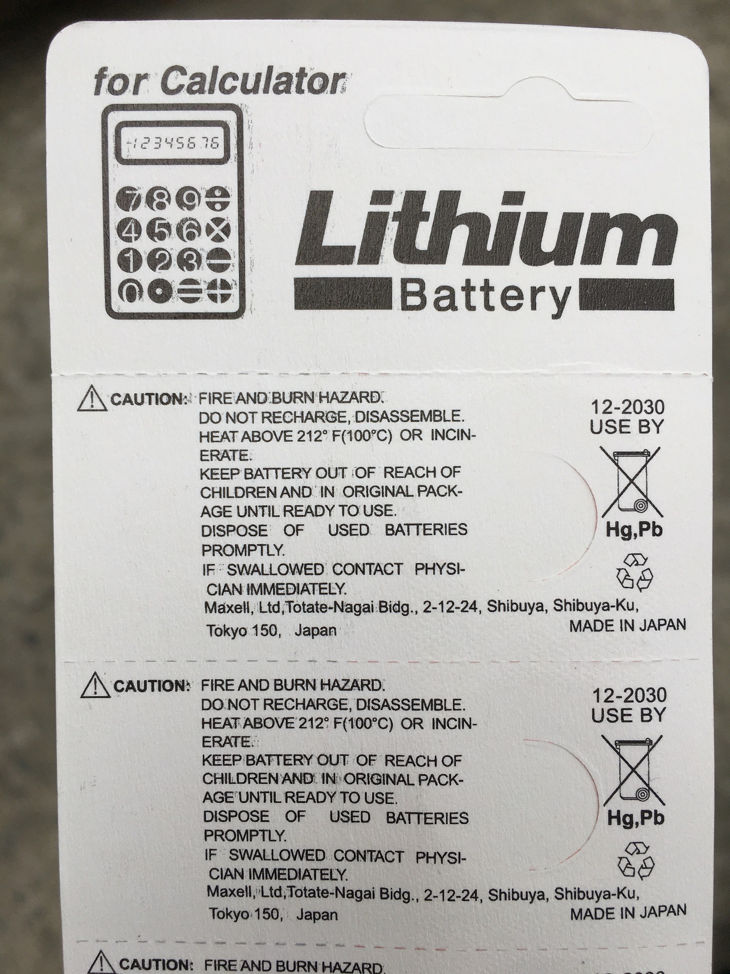 Pin CR2016 Maxell Lithium 3V vỉ 5 viên