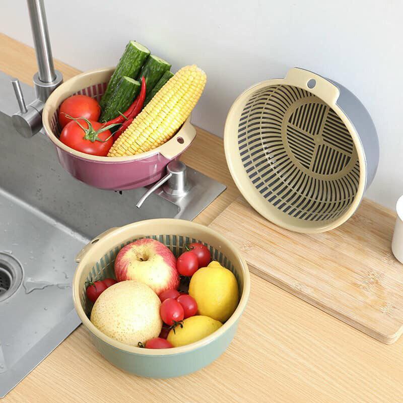 Bộ 2 thau rổ 2in1 xuất Thái thông minh tiện lợi