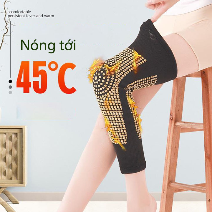 Đôi bó gối ngải cứu 2 mặt bảo vệ và làm nóng, giảm đau khớp, loại dài 42cm