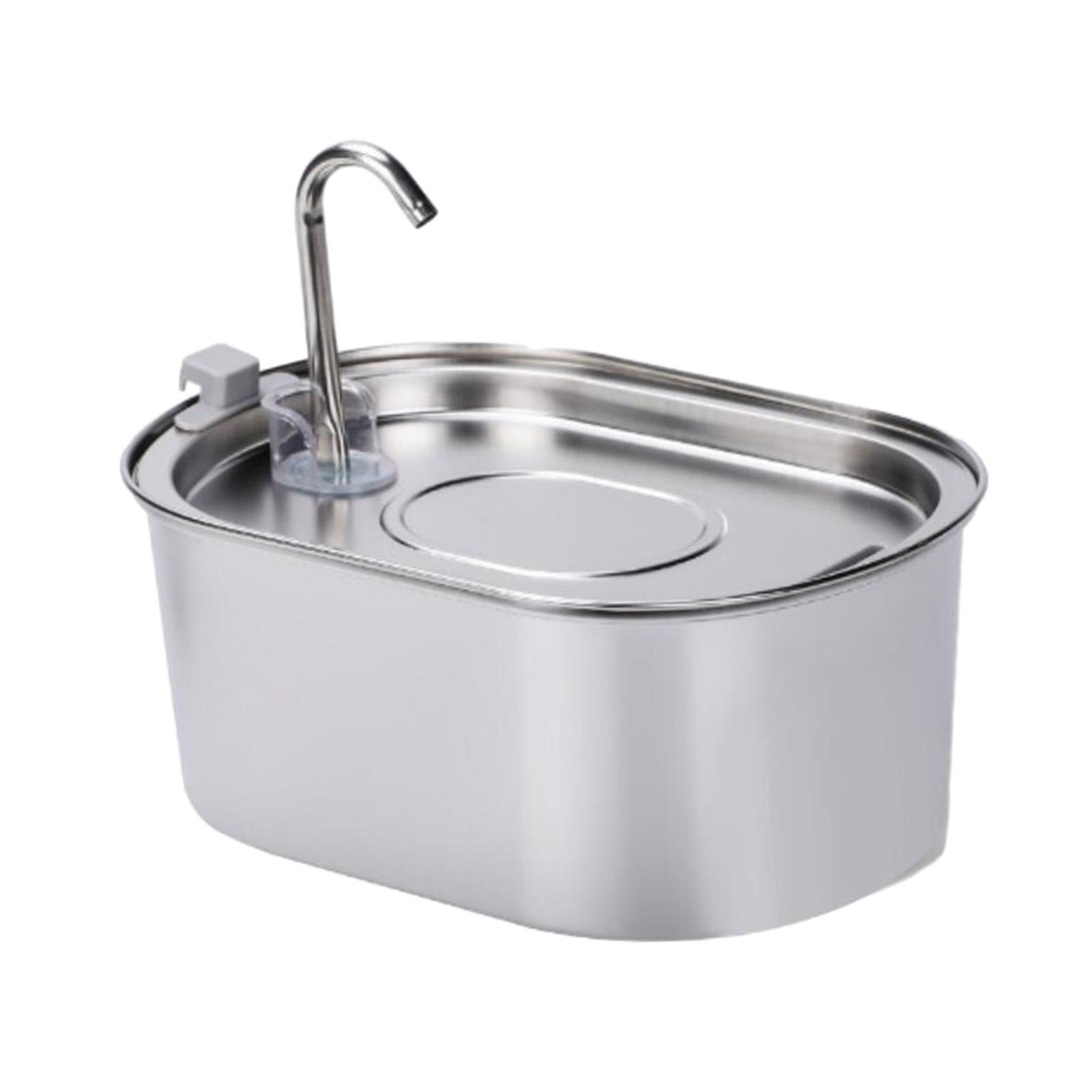 Stainless Steel Cats Pet Water Fountain, Pet Water Dispenser, 3.2L Automatic Metal Dog Drinking Bowl, Pet Water Dispenser Accessories for Cats
