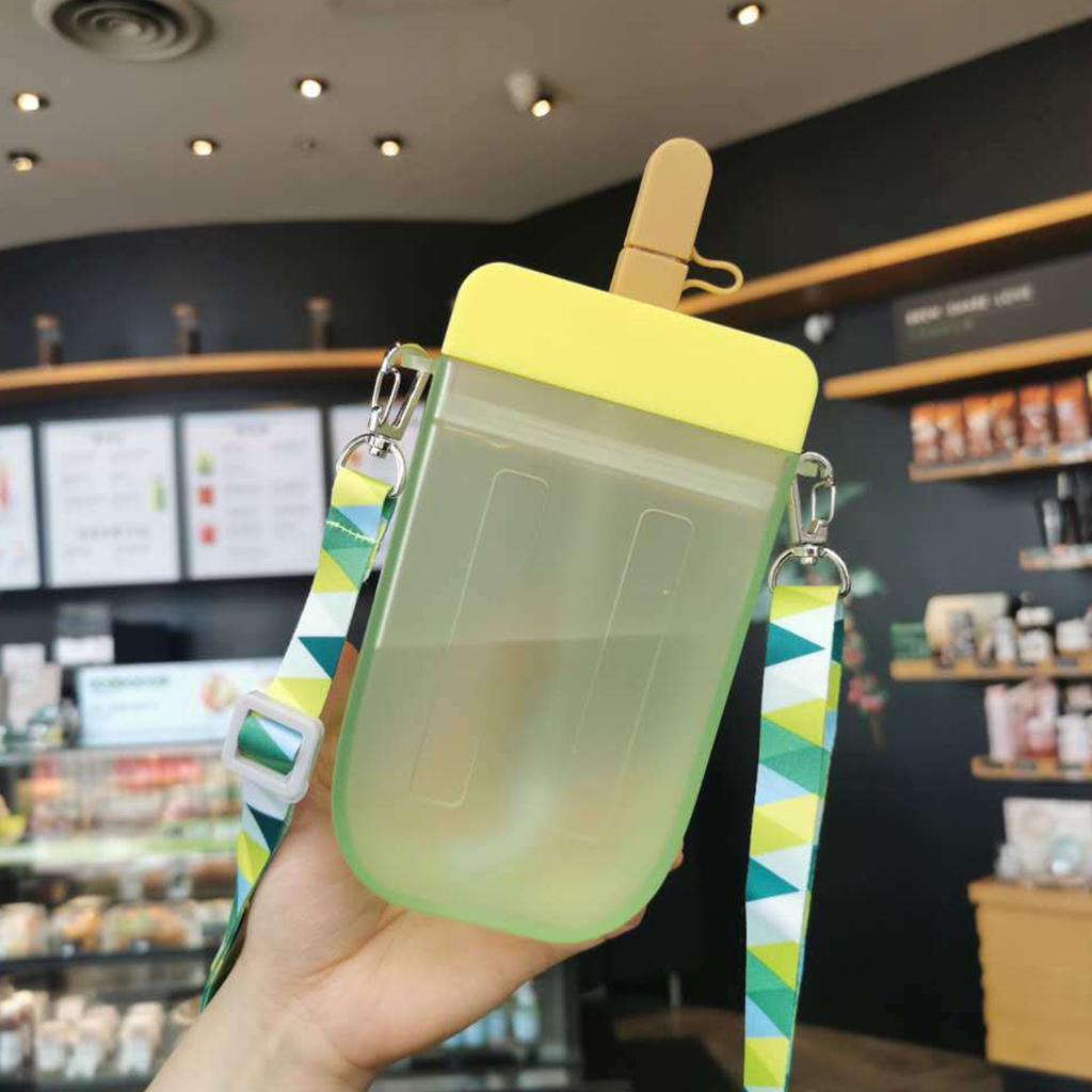 2pcs Water Bottles with Straws Kawaii Teen Drinking Cups Juice Water Jug