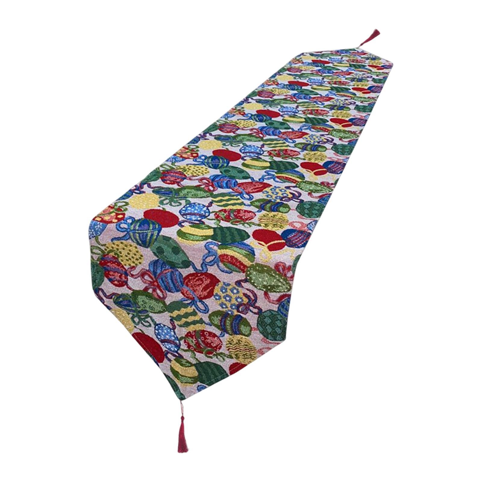 Cute Easter Table Runner Easter Eggs for Indoor Outdoor Holiday Dining