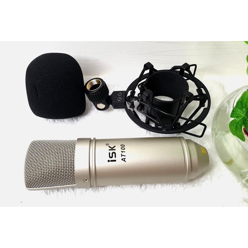 Combo Mic Thu Âm Sound Card XOX K10 2020 Micro ISK AT100 Loại 1 . Âm Thanh Cực Hay , Dễ Dàng Lắp Đặt