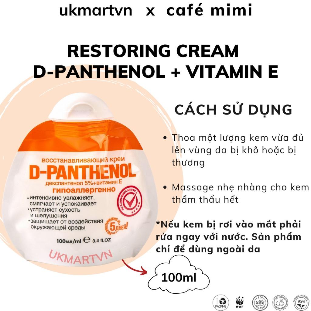 Kem Dưỡng Phục Hồi Da Nhạy Cảm CAFÉ MIMI D-Panthenol+Vitamin E + Menthol Làm Mát, Dịu Da 100ml