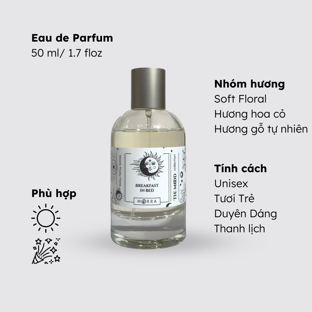 Nước hoa nữ tính trẻ trung, tinh tế, thanh lịch No.21(Breakfast In Bed) Morra - dạng xịt