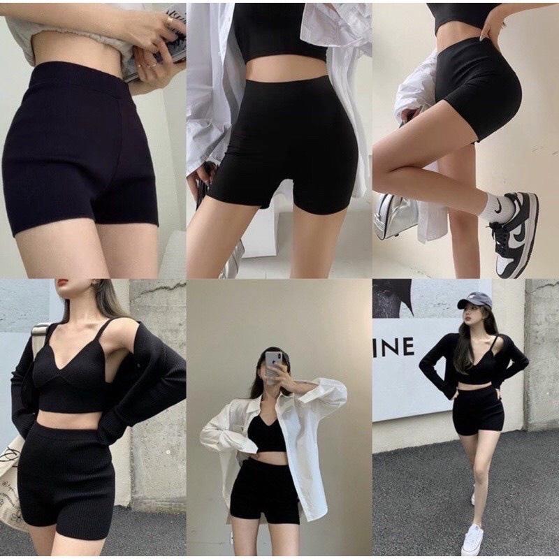 Quần legging đùi co giãn 4 chiều, chất liệu Umi dày dặn, siêu rẻ