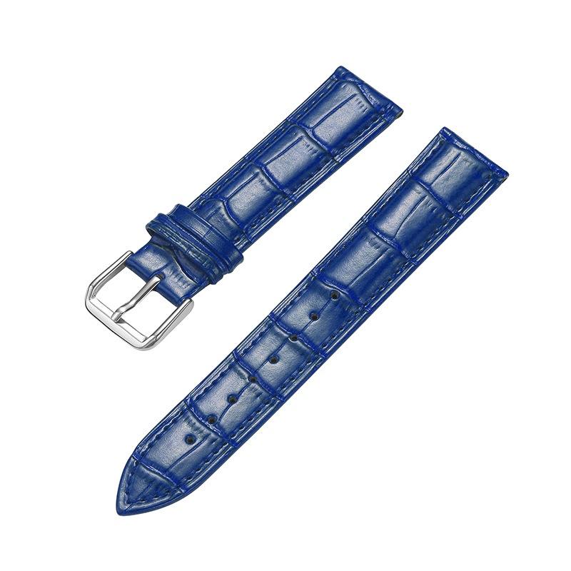 Dây da đồng hồ da bò dập vân cá sấu chống nước tốt BO-35 size 12 14 16 18 19 20 21 22 24mm