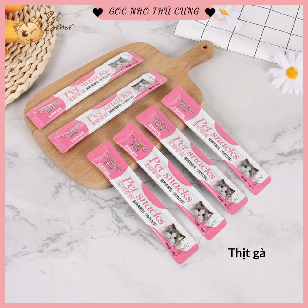 Combo 10 chiếc súp thưởng cho mèo giá rẻ Pet Snacks, Ciao, Shizuka, Cat Food