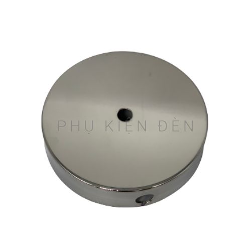 Đế ốp trần inox nhiều kích thước, bát ốp trần treo đèn thả trang trí