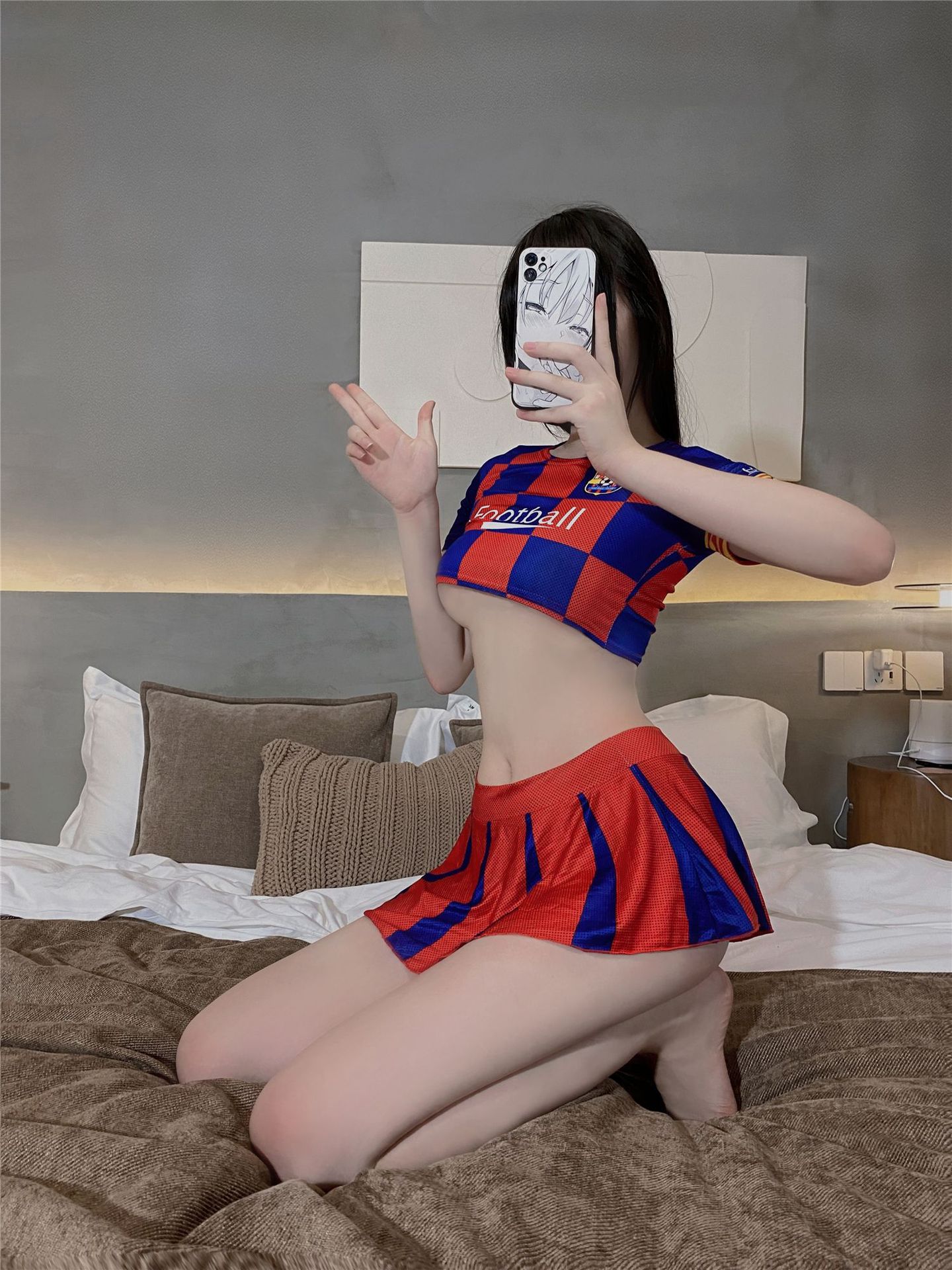 Bộ đồng phục cổ vũ cosplay anime sexy cao cấp váy xẻ kèm chíp