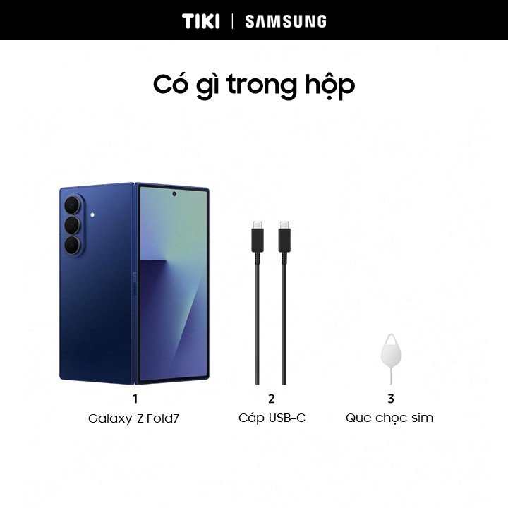 Điện thoại Samsung Galaxy Z Fold7, Điện thoại AI, Camera 200MP, Màn hình 8.0&quot; tối ưu đa nhiệm, Mỏng nhẹ nhất - Hàng Chính Hãng