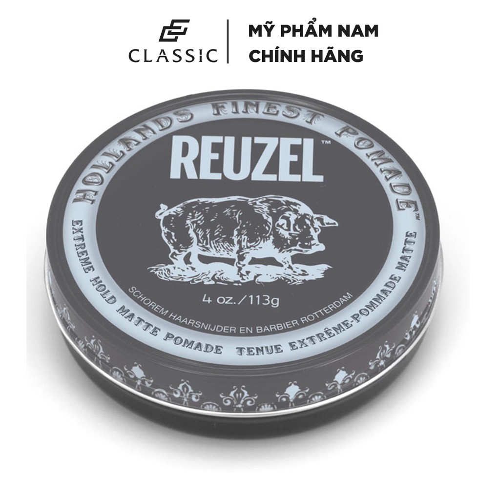 Sáp Reuzel Extreme Hold Matte Pomade - Chính hãng