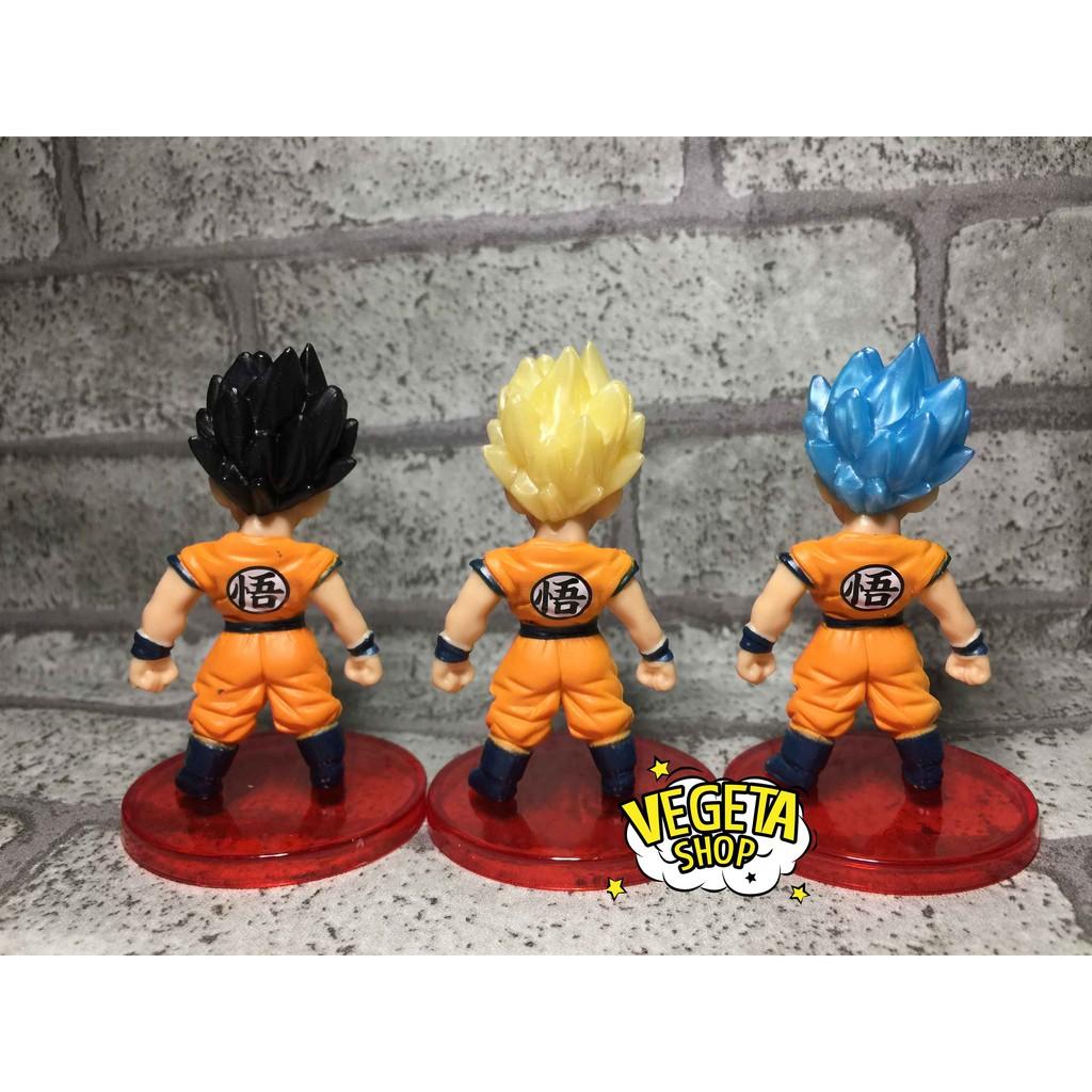 Mô hình Dragon Ball - Set 3 mô hình SonGohan Son Gohan SSJ Blue God - WCF - Cao 7cm