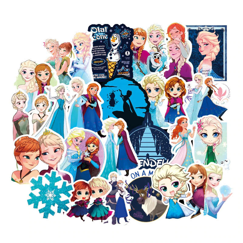 Elsa, Frozen Stickers set 30 ảnh có ép lụa "Giao mẫu ngẫu nhiên"