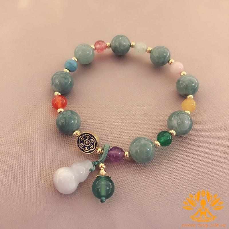 VÒNG TAY ĐÁ PHONG CÁCH TÂY TẠNG CHALCEDONY CÁ TÍNH TRẺ TRUNG TẶNG KÈM HỘP GẤM CAO CẤP