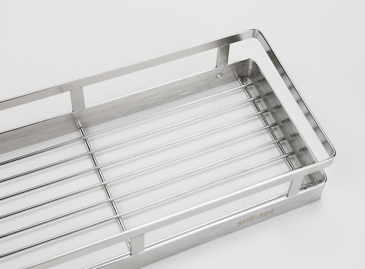 Kệ gia vị Inox 304 dán tường gạch men - có 3 kích thước tùy chọn - có thể dán tường hoặc khoan - không rỉ sét có sẵn keo dán - HOBBY KGV30, KGV40, KGV50