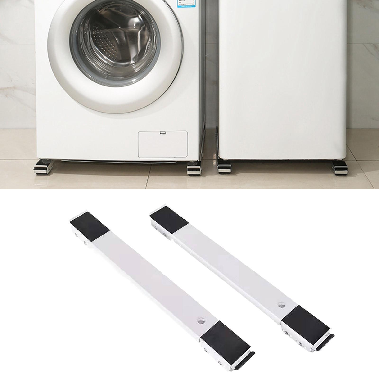 2pcs Washing Machine Stand Multi-functional Mobile Base Holder White