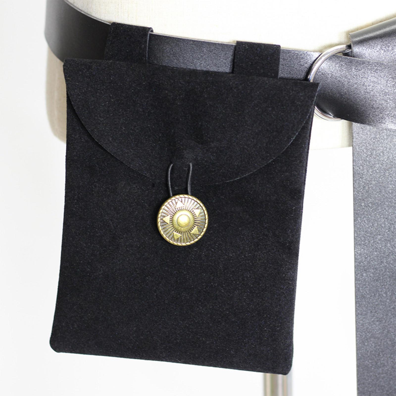 Vintage Style Medieval Waist Bag Waist Pack Suede for Photo Props Outdoors