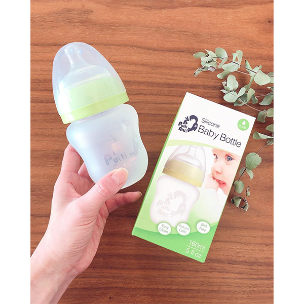 Bình sữa silicon siêu mềm Putti Atti NHẬP KHẨU Hàn Quốc CHÍNH HÃNG ( 160ml - Màu Xanh)