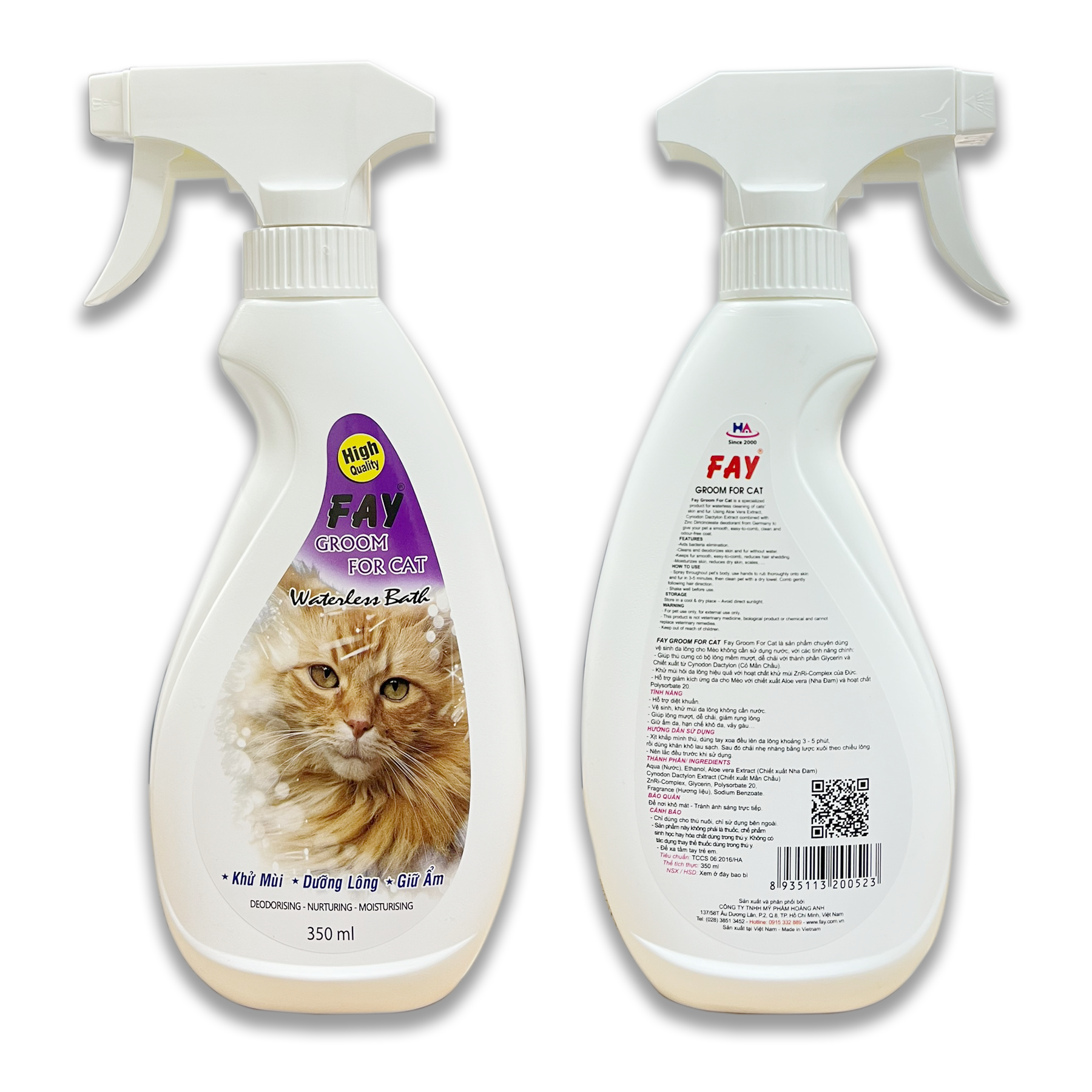 Khử Mùi Fay Groom For Cat 350ml