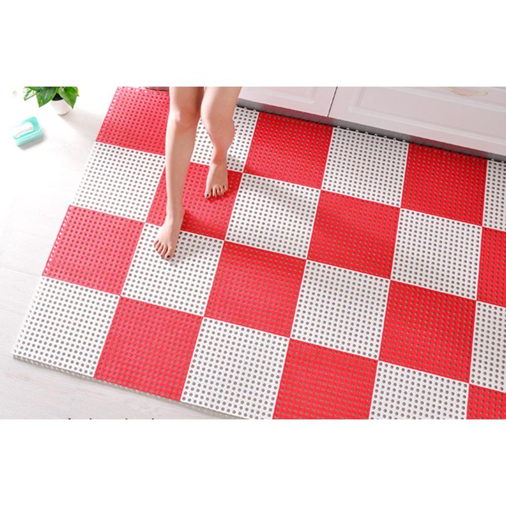 Thảm trải sàn Nhựa chống trơn Lót Sàn nhà tắm, bếp và các khu vực ẩm ướt KT 30x30cm, cao 1cm