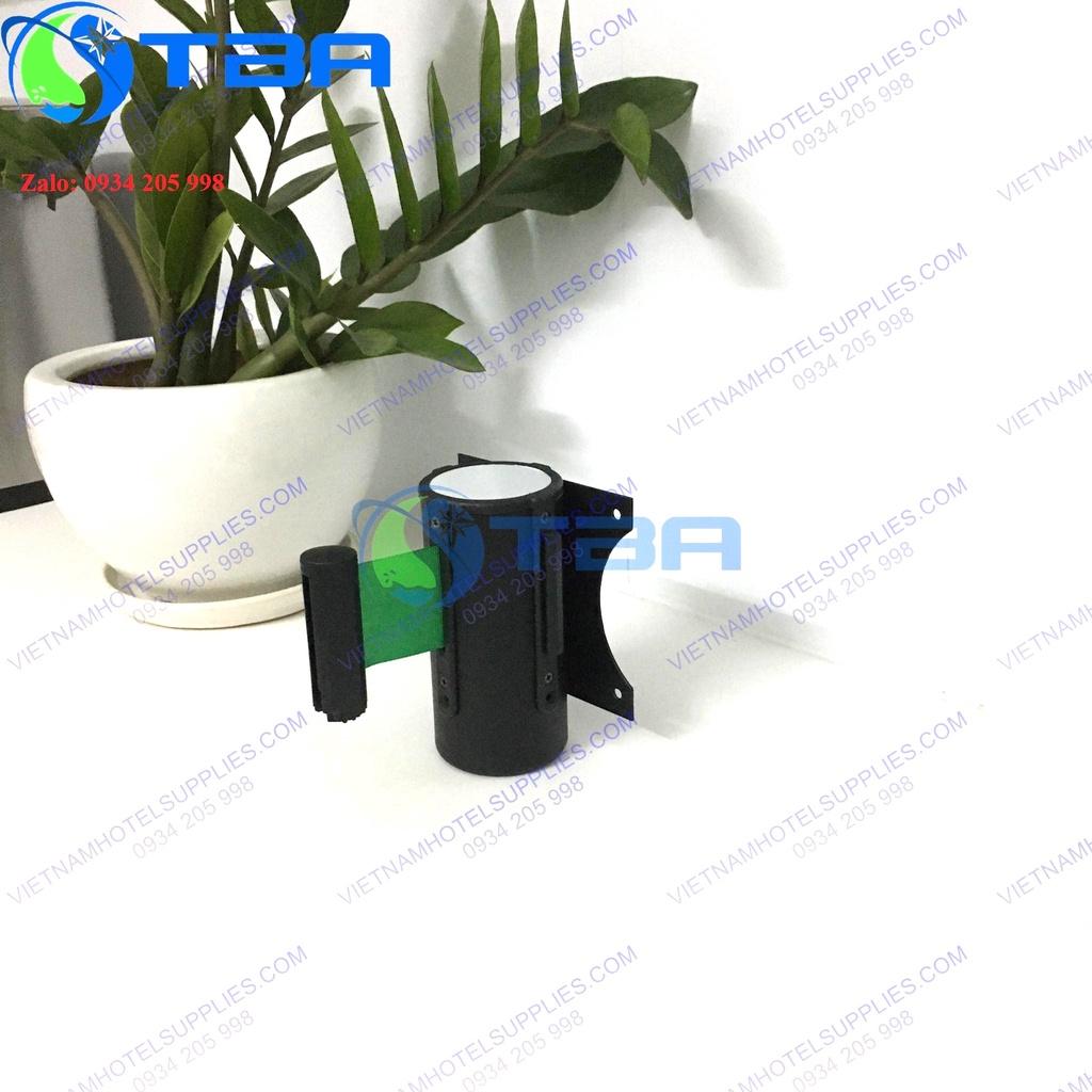 Trụ chắn 3m màu đen gắn tường dây căng màu xanh lá nhập khẩu cao cấp
