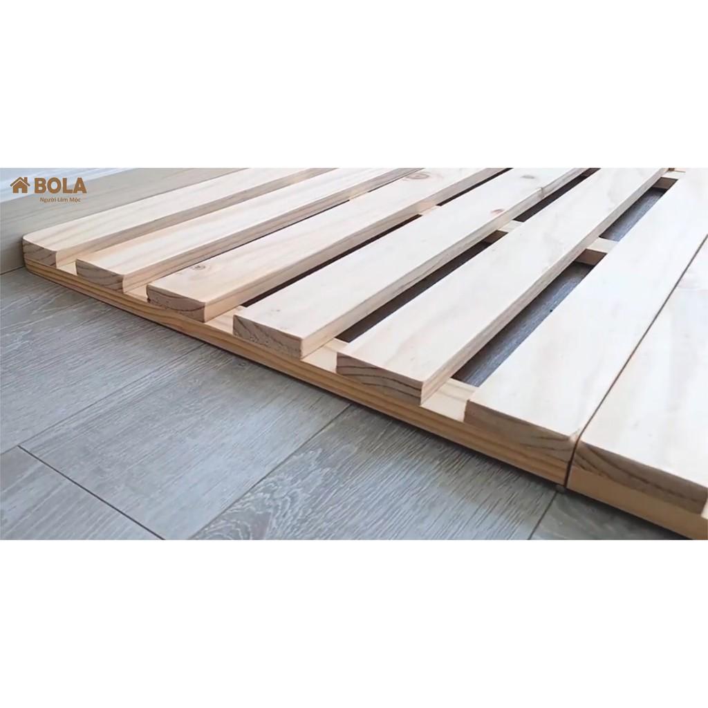 Giường Ngủ Pallet 1m2 Gỗ Thông Gấp Gọn Bola