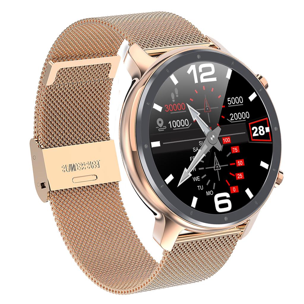 IP68 Sport Round Bluetooth 4.0 ECG PPG Smart Watch