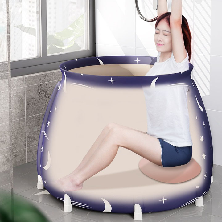 Bồn tắm, ngâm người, di động giữ nhiệt loại lớn 8 chân 70x70cm
