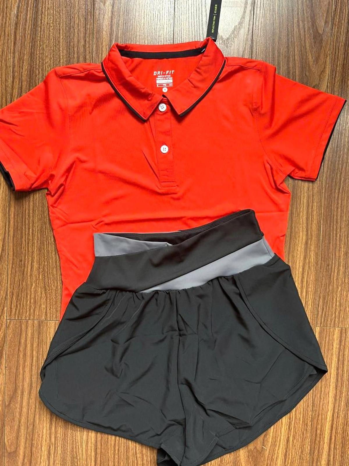 "NEW 2026" Bộ quần áo thể thao nữ đa năng chạy bộ, tennis, pickeball, yoga,gym,aerobic,zumba... " HOT HOT" - Áo đỏ quần đen