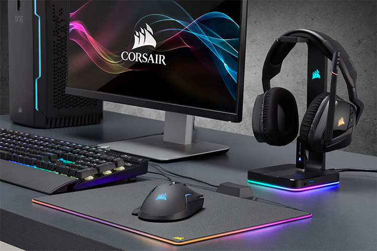 Giá Đỡ Tai Nghe Corsair ST100 RGB - Hàng Chính Hãng