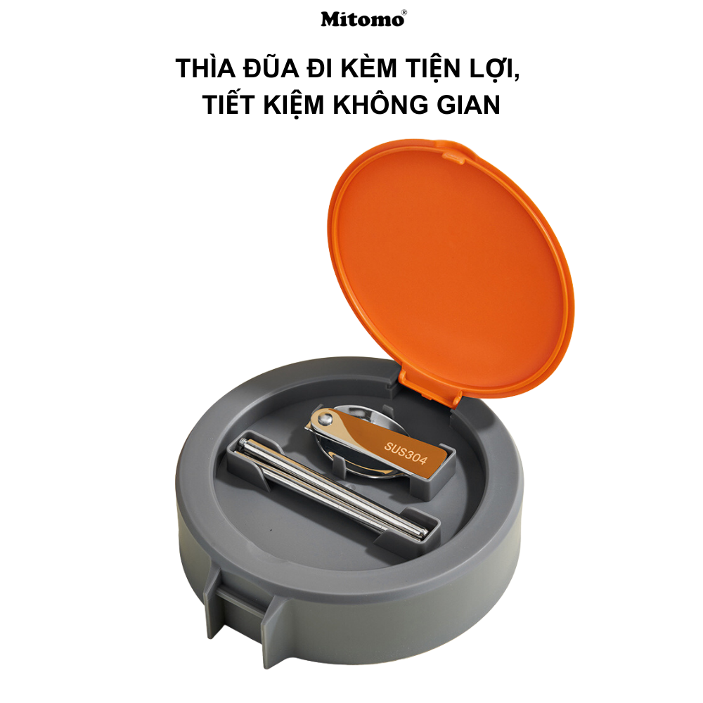 Hộp cơm giữ nhiệt văn phòng cap cấp Mitomo LCH-7086 chính hãng - Bảo hành 12 tháng