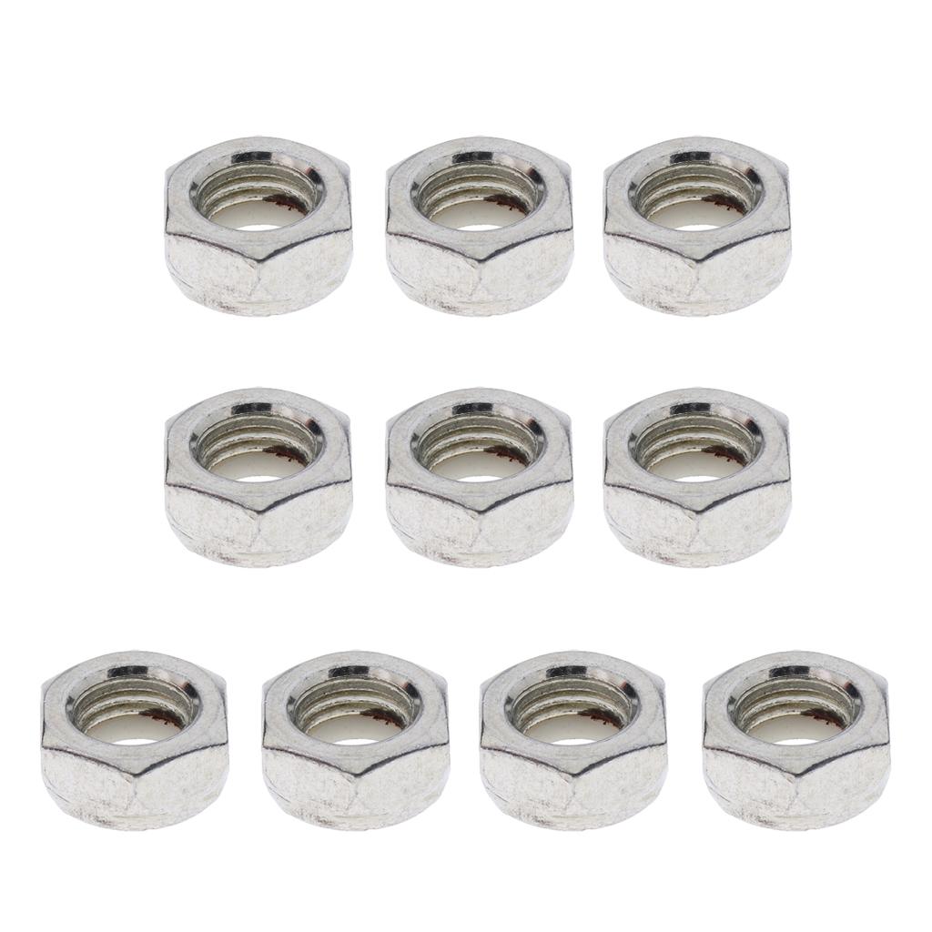 10pcs Axle Mounting Nuts for Skateboard Longboard Trucks Inner Diameter 9mm
