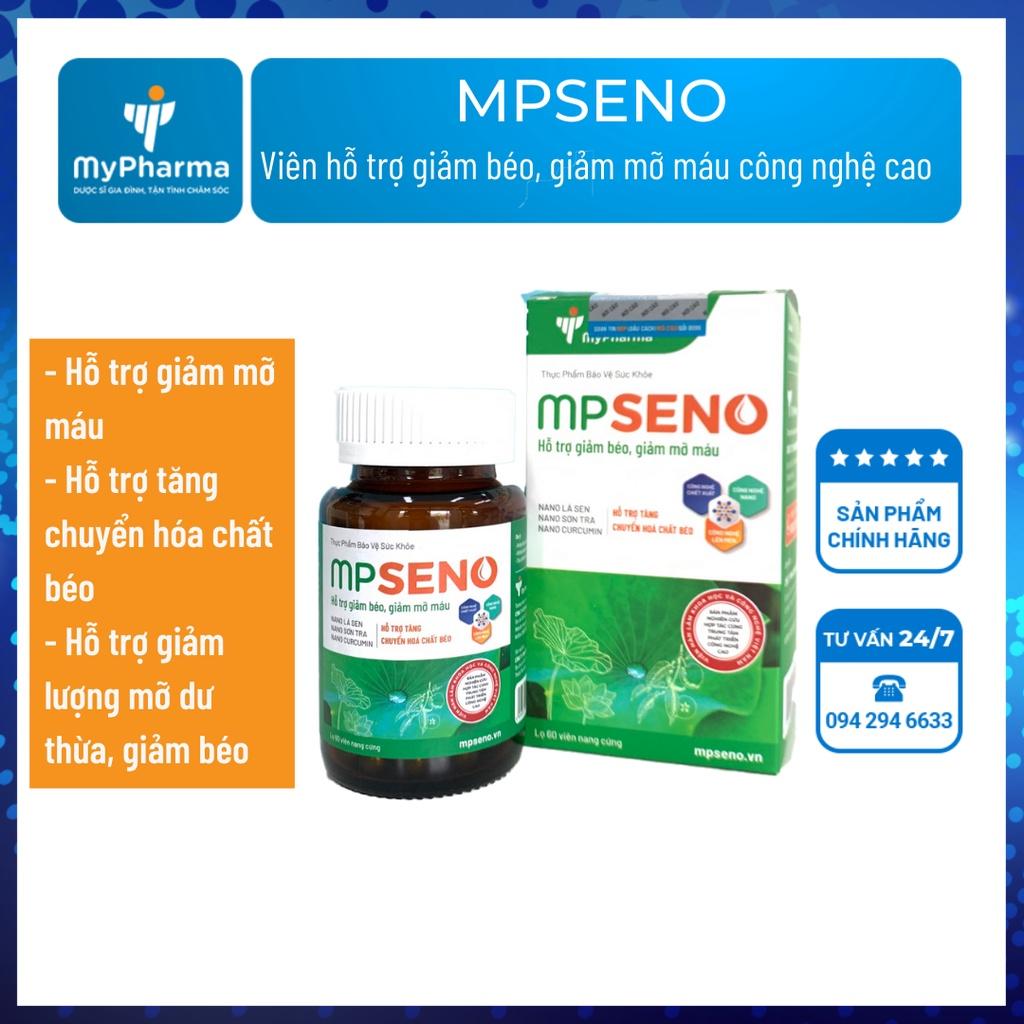 Viên giảm cân, giảm béo, giảm mỡ máu công nghệ cao MPSENO nano lá sen, hỗ trợ tăng chuyển hóa chất béo, giảm mỡ thừa 60v