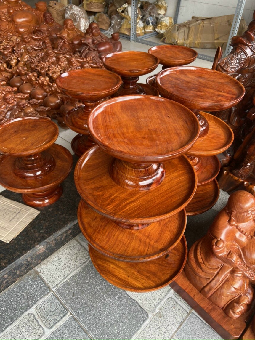 Đĩa trái cây gỗ hương ngang 20 cm