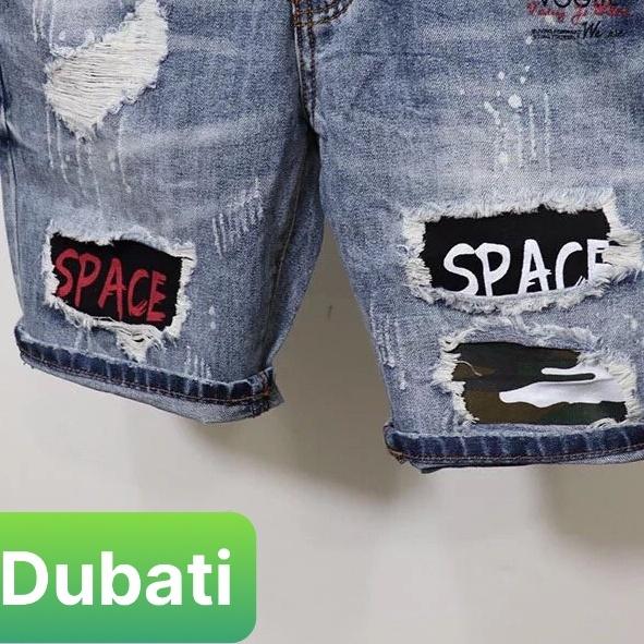 QUẦN SỌT SHORT LỬNG JEAN NAM CHẤT BÒ XANH THÊU KIỂU MỚI CAO CẤP- DB-190- DUBATI FASHION