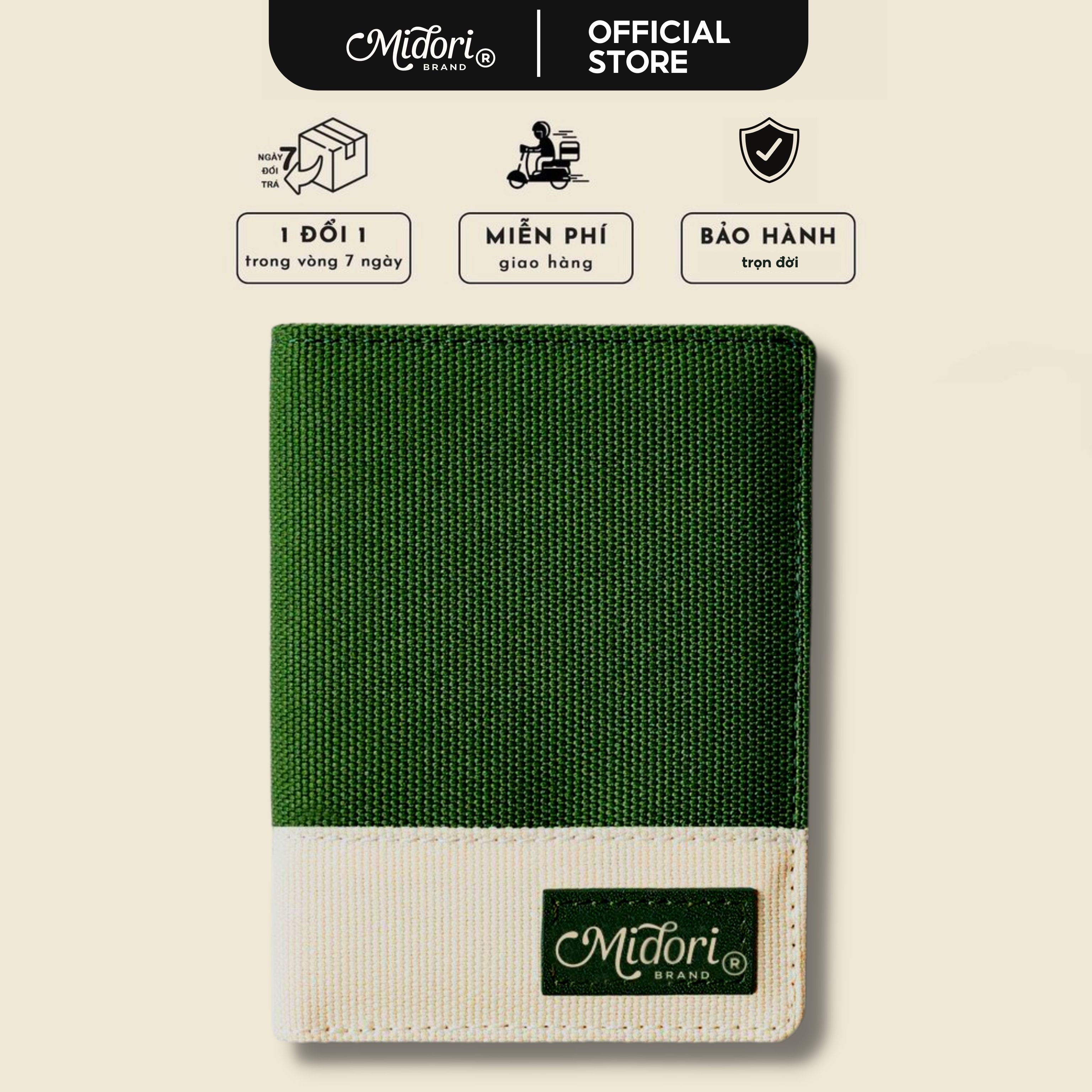 Ví Vải Đứng Nam Nữ Polyester Chic Pocket Siêu Bền Đẹp Chống Nước Unisex local brand chính hãng Midori M Studio
