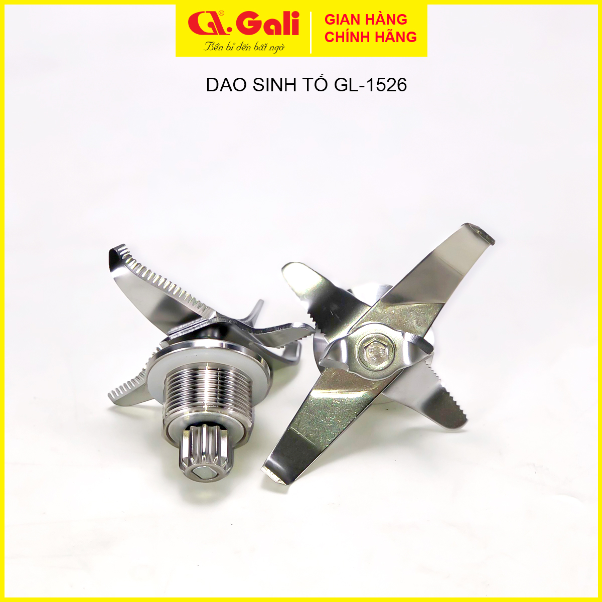 Dao máy xay sinh tố công nghiệp Gali 1526, 6 lưỡi, inox 304 sắc bén, nhông, khóa dao, ly xay, cây trộn, hàng chính hãng.