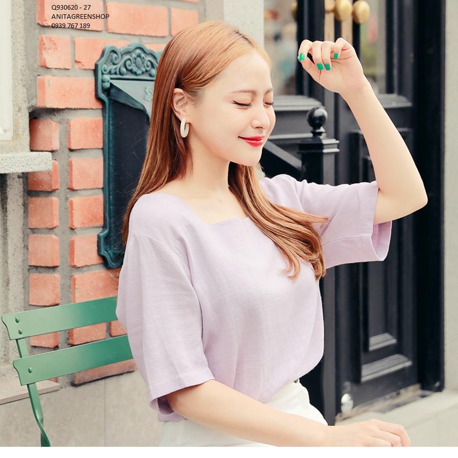 Q930620 ÁO KIỂU NỮ MÀU TÍM