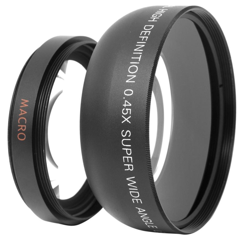 Universal 55mm 0.45x Wide Angle + Conversion Lens for DSLR Camera