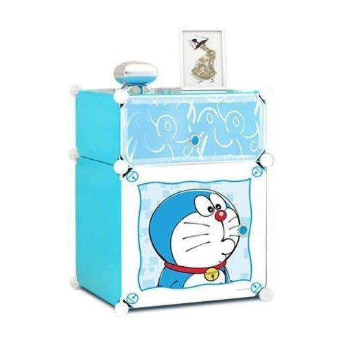 Tủ nhựa lắp ghép mini 2 tầng để đầu giường