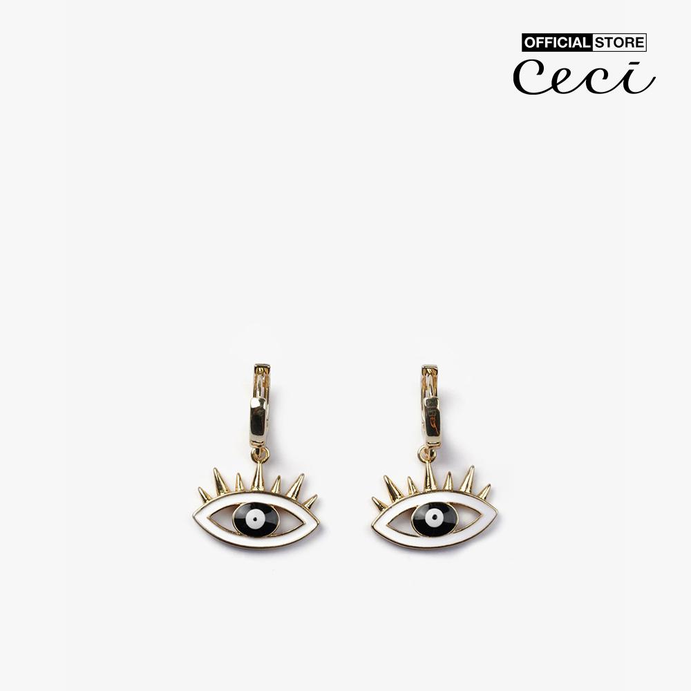 CECI - Khuyên tai nữ khoen tròn dáng thả hình đôi mắt thời trang CC1-01000040