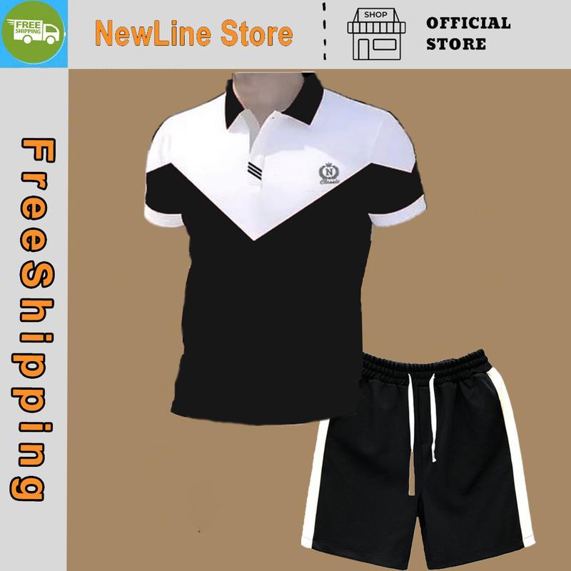 Bộ Quần Áo POLO Thể Thao Trẻ Trυng  Sang Trọng Hàng Cao Cấp Sport Chạy Bộ Tập Gym. - Trắng Thân Xám +Quần