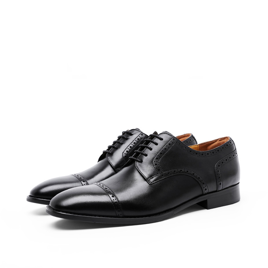 Homme Winchester - Cap Toe Derby Italian Leather Blucher Shoes