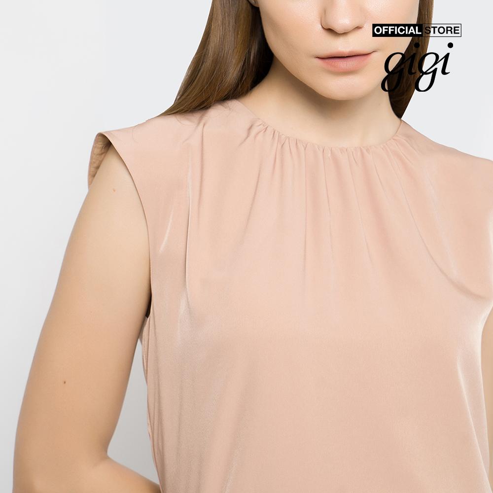 GIGI - Áo kiểu nữ cổ tròn đệm vai thanh lịch G1110B211268